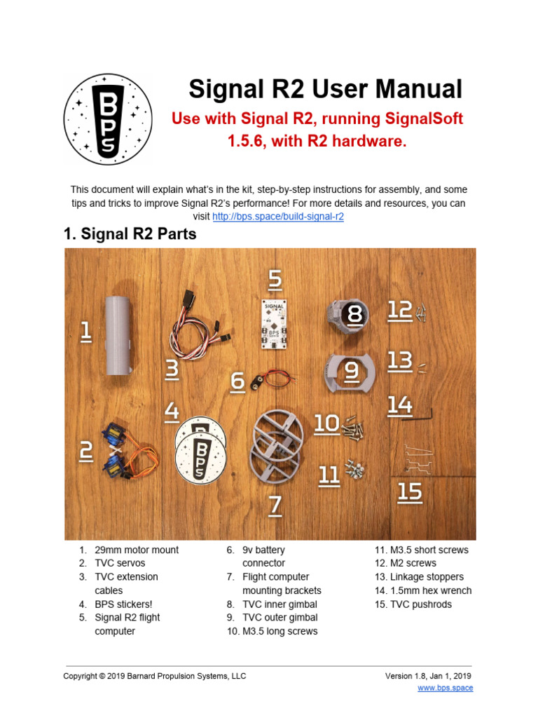 Signal R2 Assembly Guide | PDF | Rocket | Booting