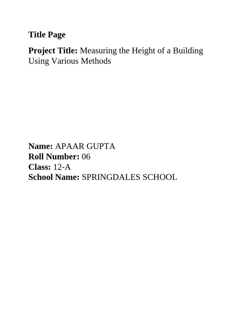 Physics Project Draft 1 | PDF | Lidar | Methodology