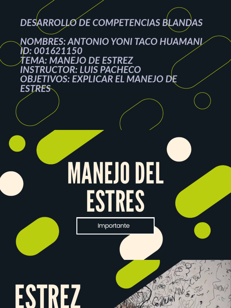 Manejo Efectivo del Estrés en la Vida | PDF | Estrés (biología) | Las ...