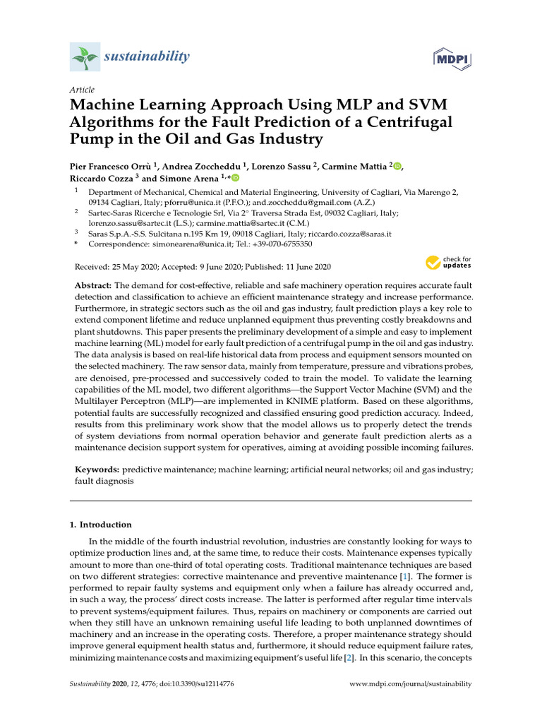 Machine Learning Approach Using MLP and SVM Algori | PDF | Support ...