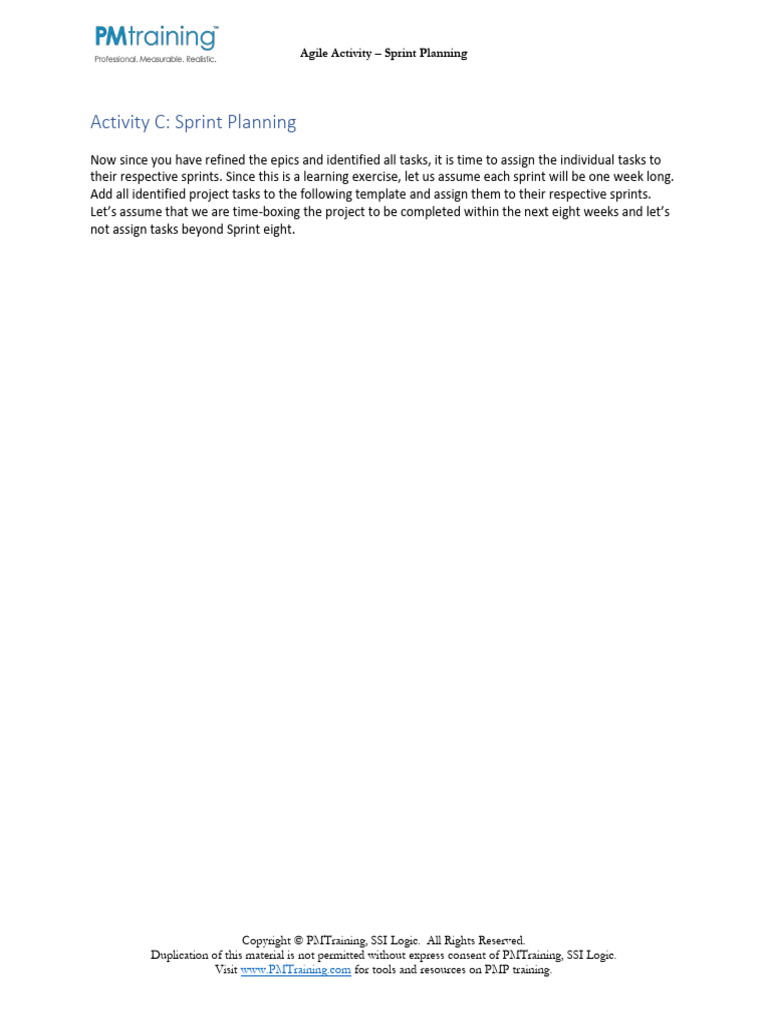 Agile Activity 3 Sprint Planning | PDF | Microsoft Excel | Computer ...
