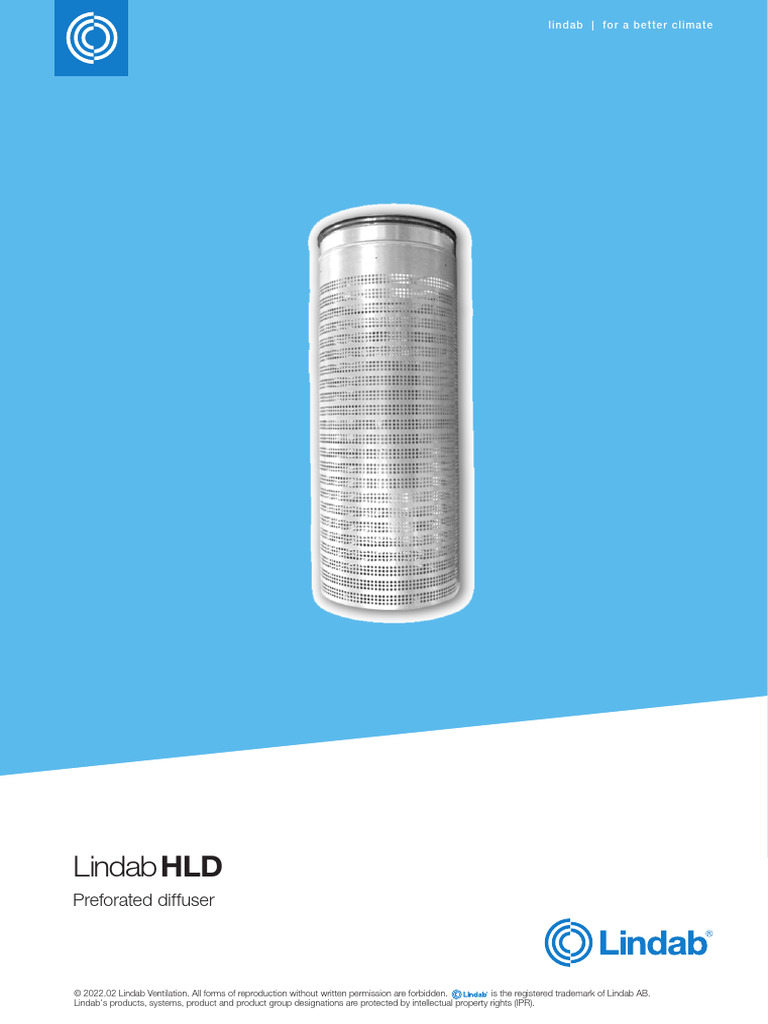 Lindab HLD Perforated Diffuser Overview | PDF | Duct (Flow ...