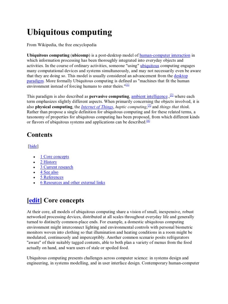 Understanding Ubiquitous Computing | PDF | Computers