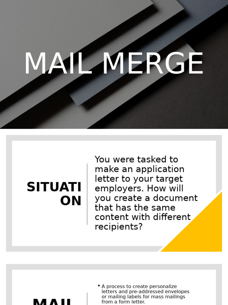 MODULE 4 - Lesson 1.1 MAIL MERGE - LETTERS | PDF | Mail | Microsoft Word