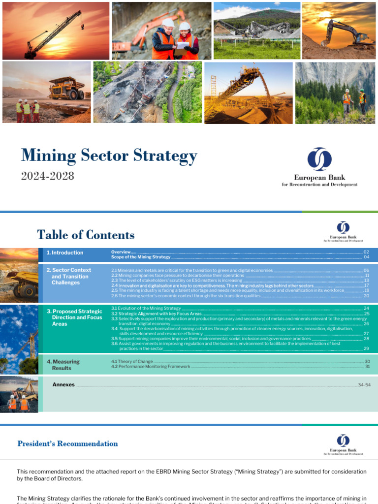 2024-2028 Mining Sector Strategy Overview | PDF | Climate Change ...