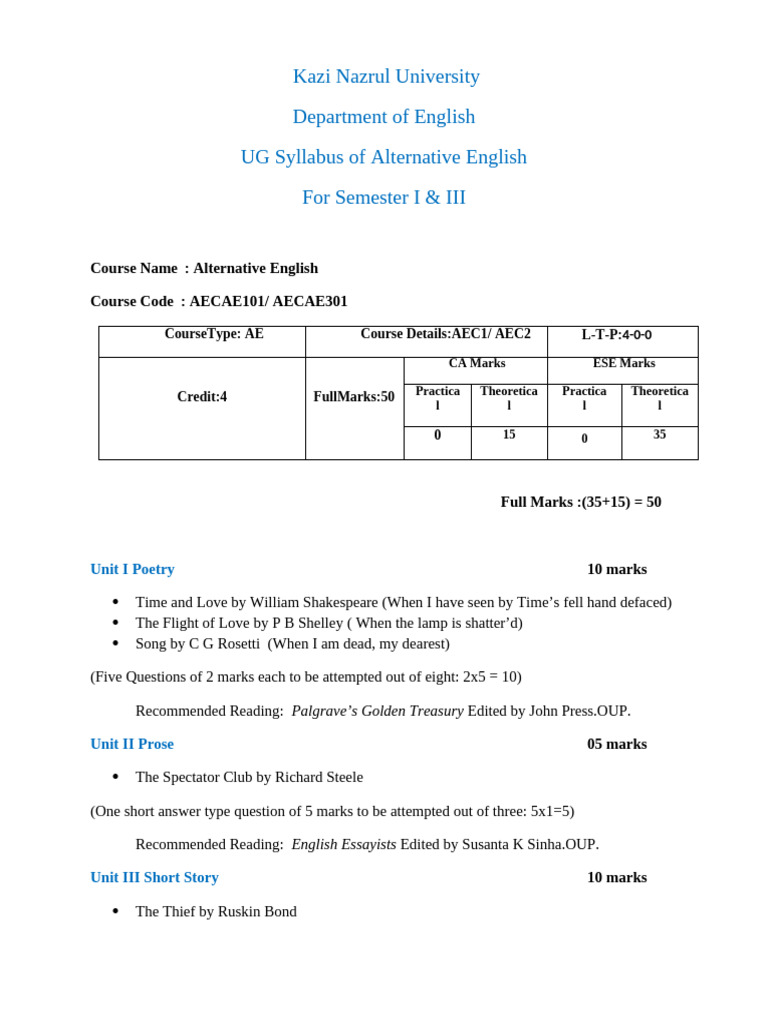 3rd Sem English Pdf