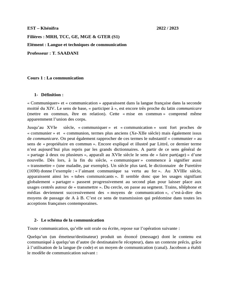 Définition et types de communication | PDF | la communication