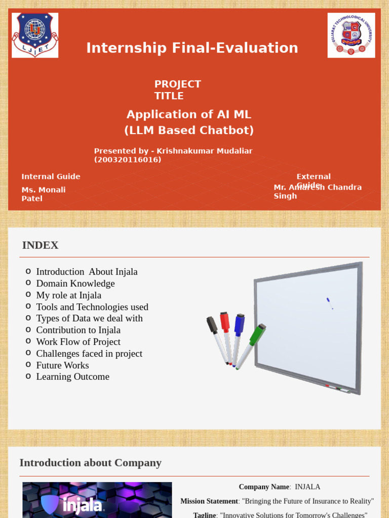 Final Sem8 Internship Presentation | PDF | Machine Learning ...