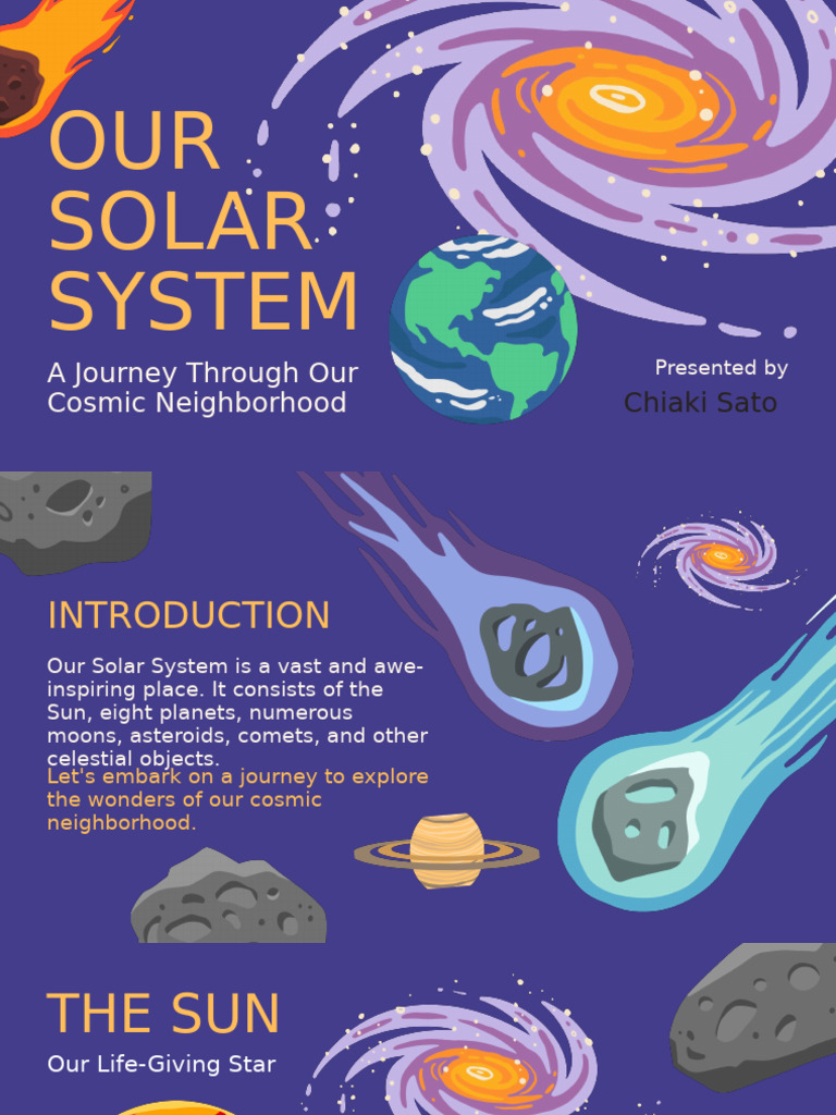 Purple and Yellow Illustration Solar System Presentation | PDF | Solar ...