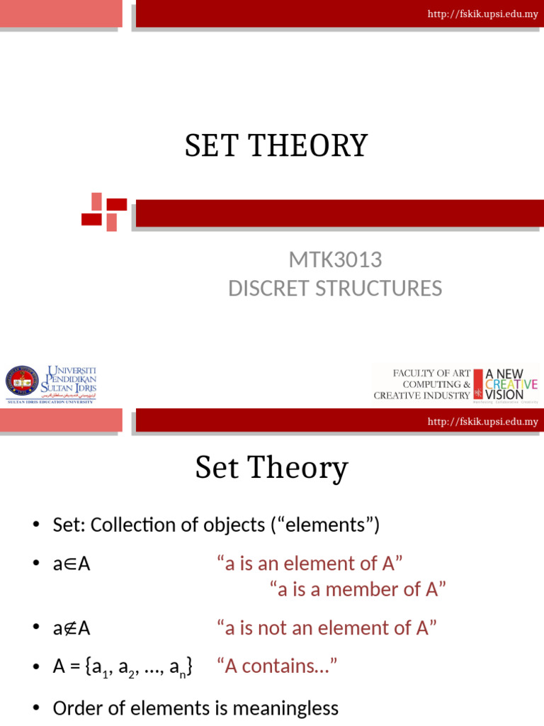Set Theory Concepts and Operations | PDF | Set (Mathematics ...
