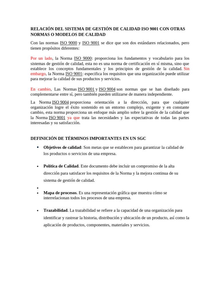 Sistema de Gestión de Calidad Iso | PDF | Calidad (comercial) | Iso 9000