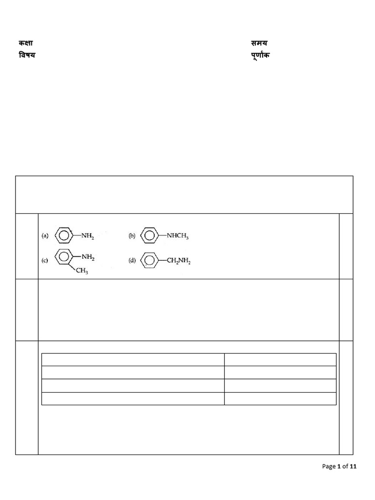 Class 12 Chemistry Pre-Board Paper 2024-25 | PDF | Chemical Reactions ...