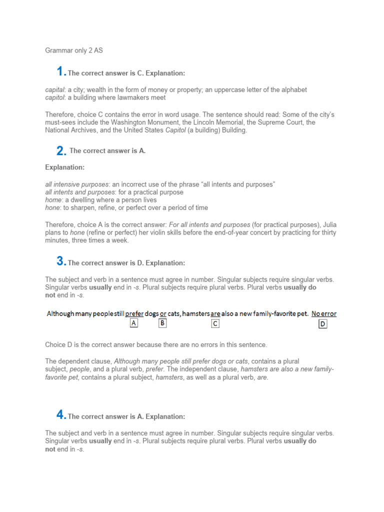 Common Grammar Errors Explained | PDF | Grammatical Number | Pronoun