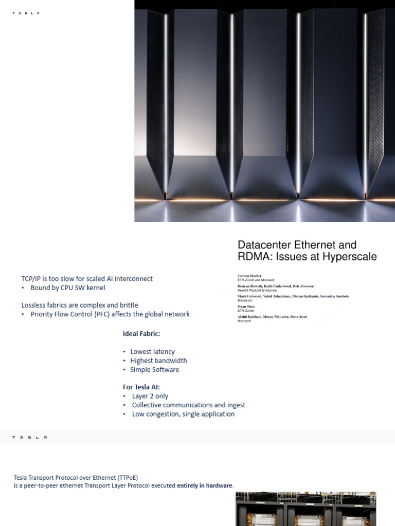 Tesla TTPoE: Exa-Scale AI Fabric | PDF | Transmission Control Protocol ...