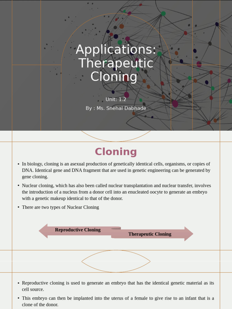 Applications Therapeutic Clonong | PDF | Hematopoietic Stem Cell ...