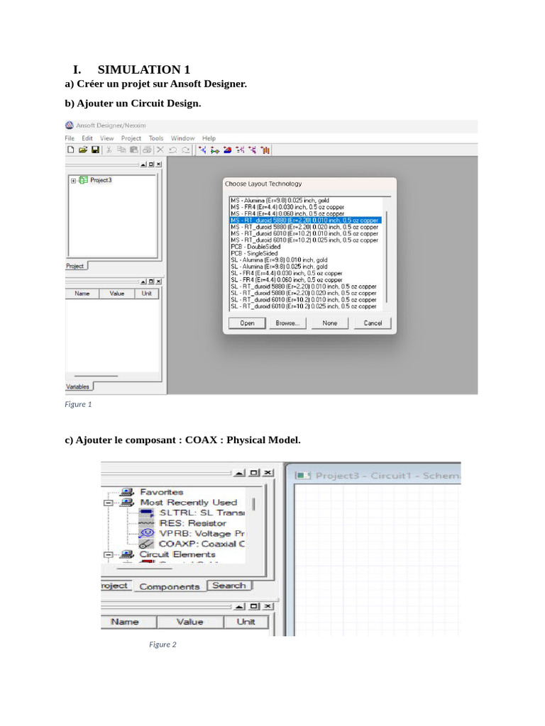 Simulation de circuits coaxiaux avec Ansoft | PDF