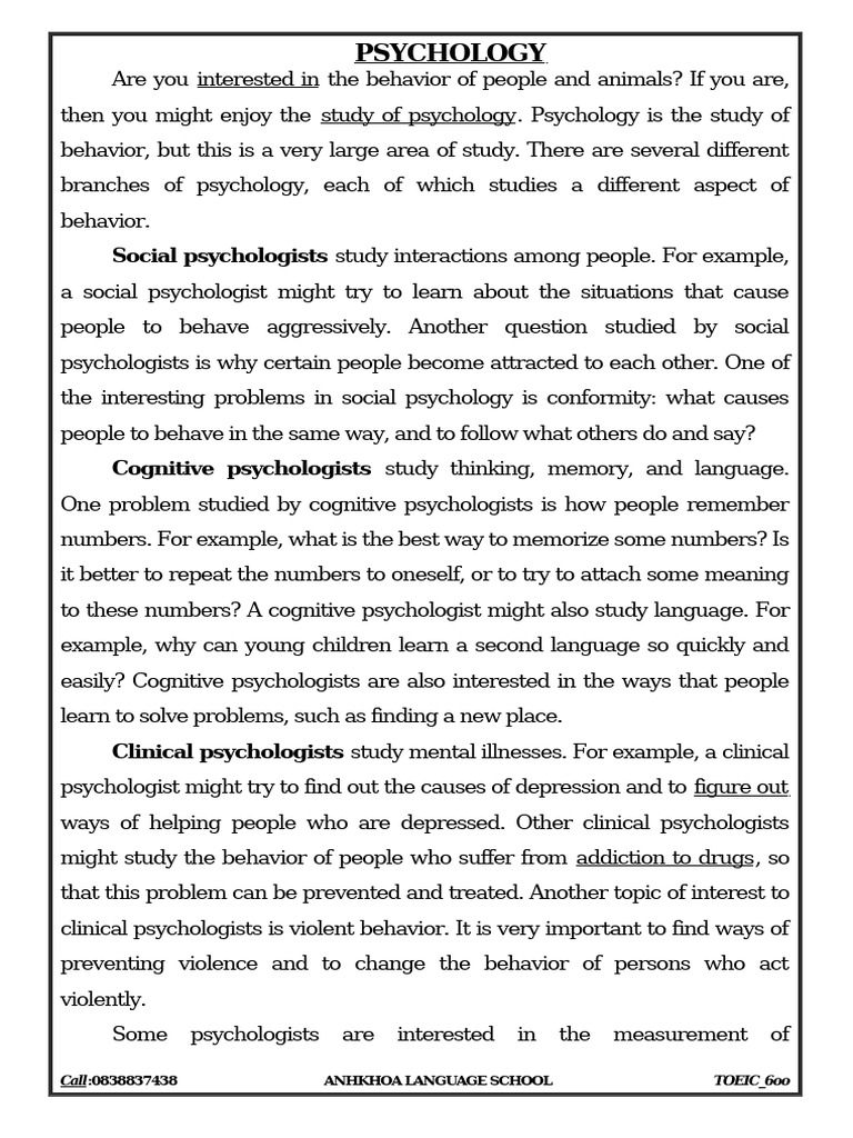 2 Psychology Pdf Psychology Psychologist