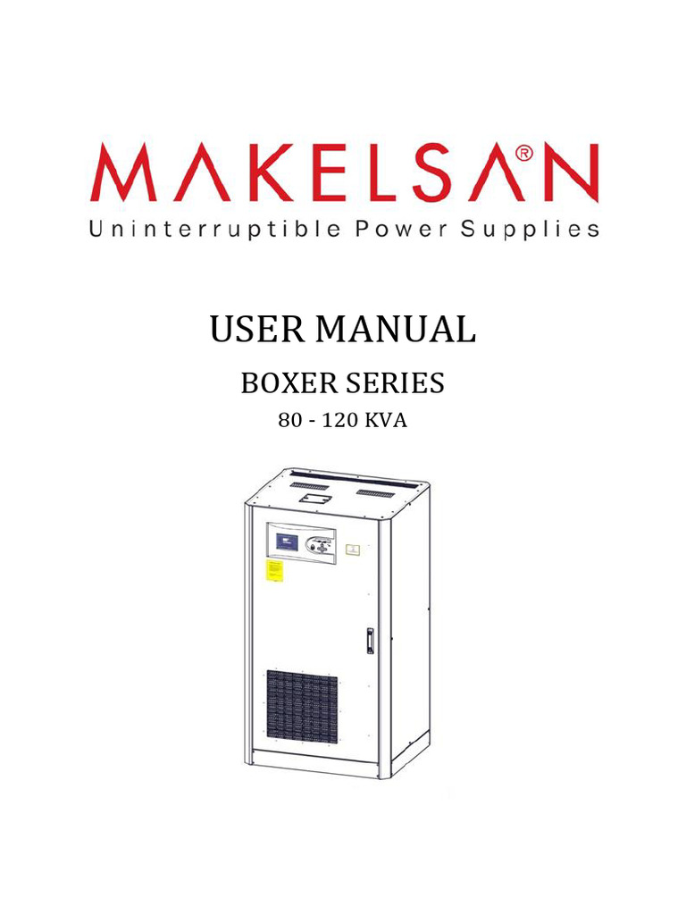Boxer Series UPS User Manual 80-120 KVA | PDF | Power Inverter | Rectifier