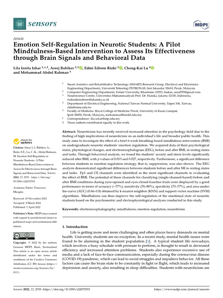 Bài 1 | PDF | Mindfulness | Emotional Self Regulation