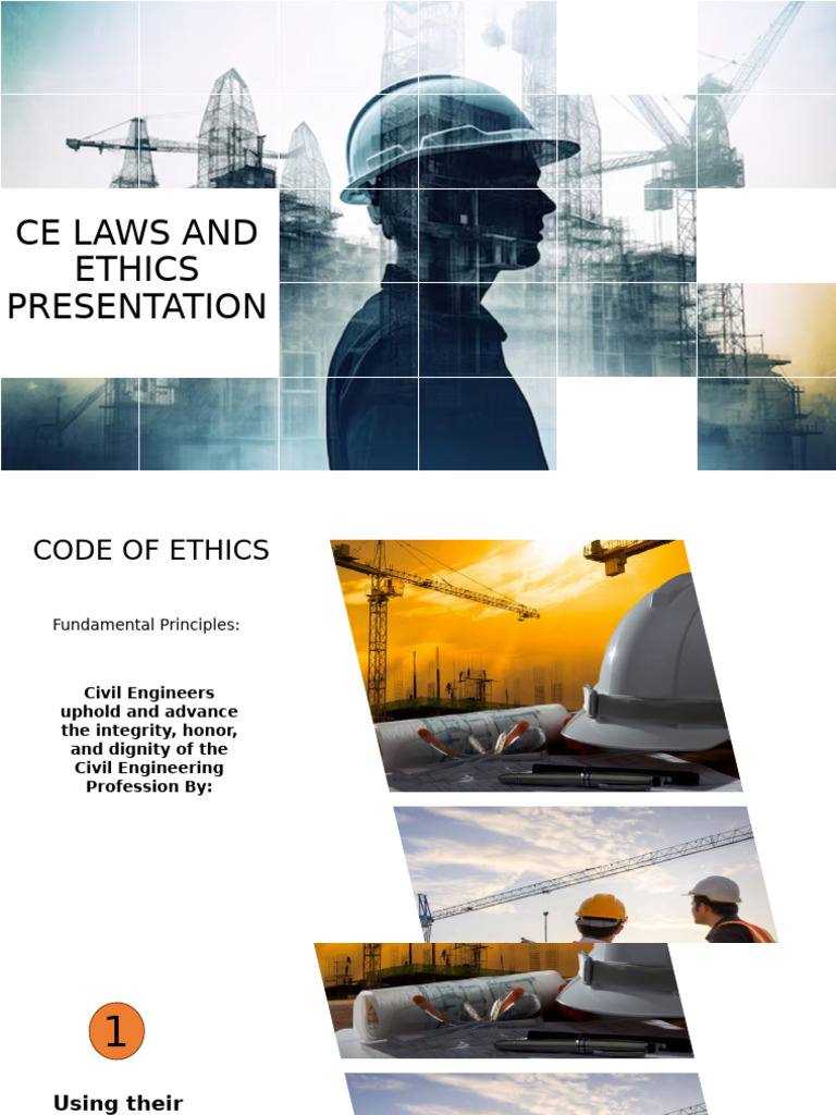 Ce Laws and Ethics Presentation | PDF | Engineer | Civil Engineering