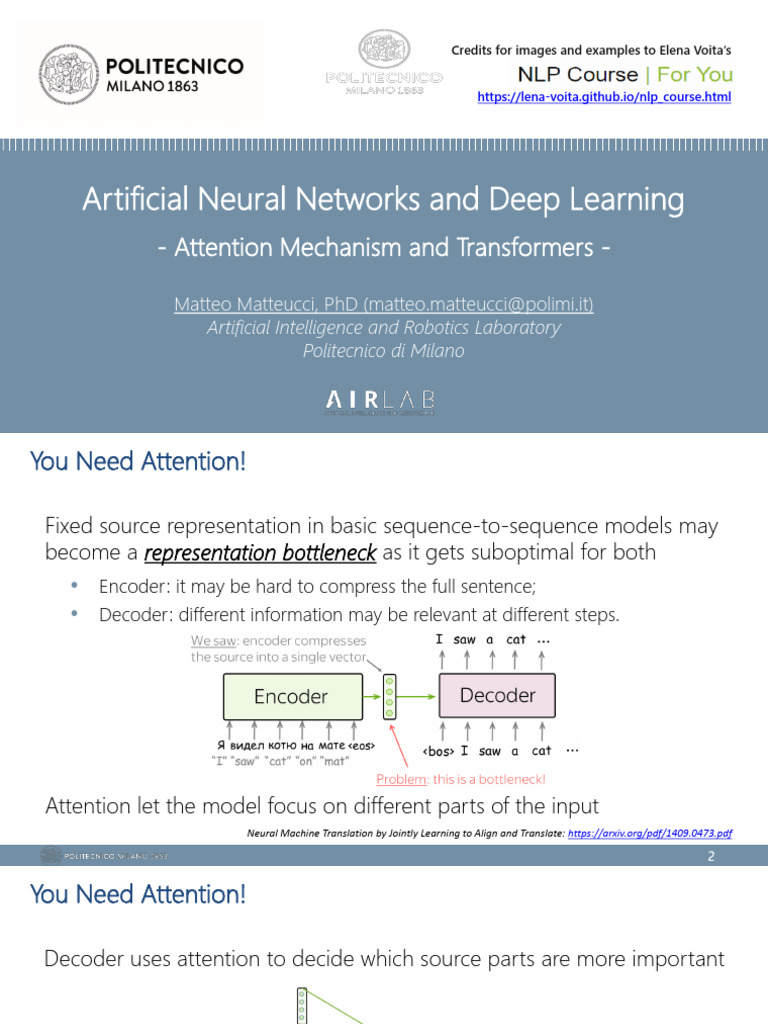 AI & NLP: Attention & Transformers | PDF | Applied Mathematics ...