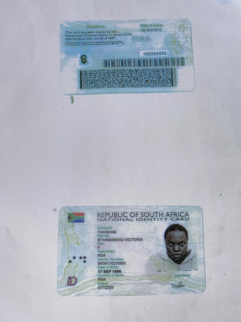 Republic of South Africa: D Pe1rtm' 11t HQITI' Affair 111 Lo ...