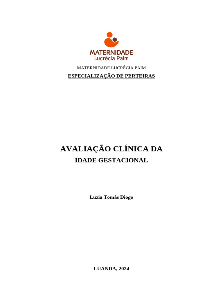 Avaliação Clínica da Idade Gestacional | PDF | Gravidez | Comportamento