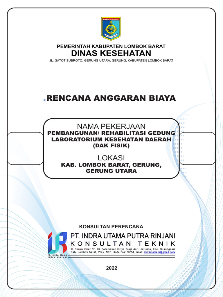 RAB Pembangunan Laboratorium Kesehatan | PDF
