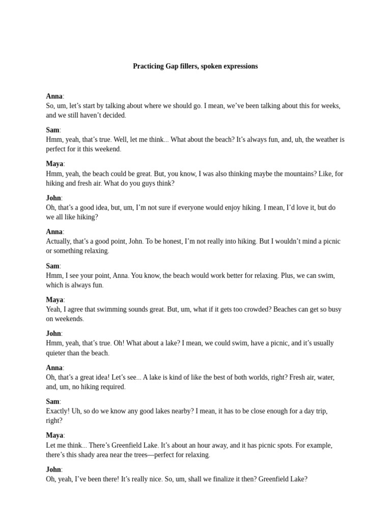 Practicing gap fillers pdf