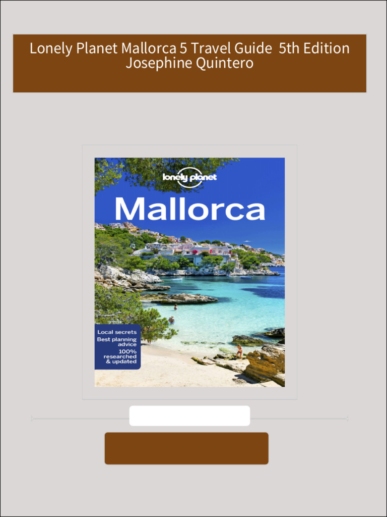 Immediate download Lonely Mallorca 5 Travel Guide 5th Edition