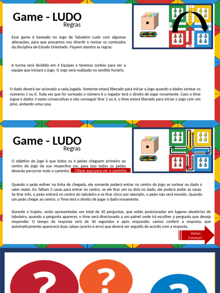 Regras do Jogo Ludo Educativo | PDF | Método científico | Science
