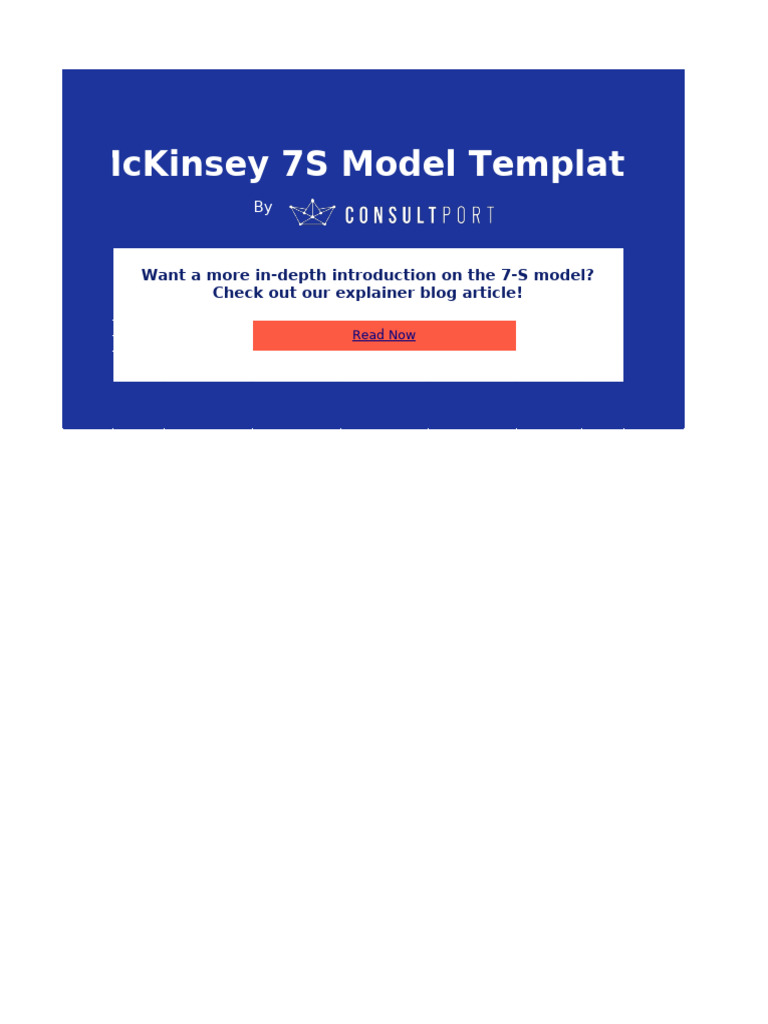 McKinsey 7S Model Template Guide | PDF | Performance Indicator | Leadership
