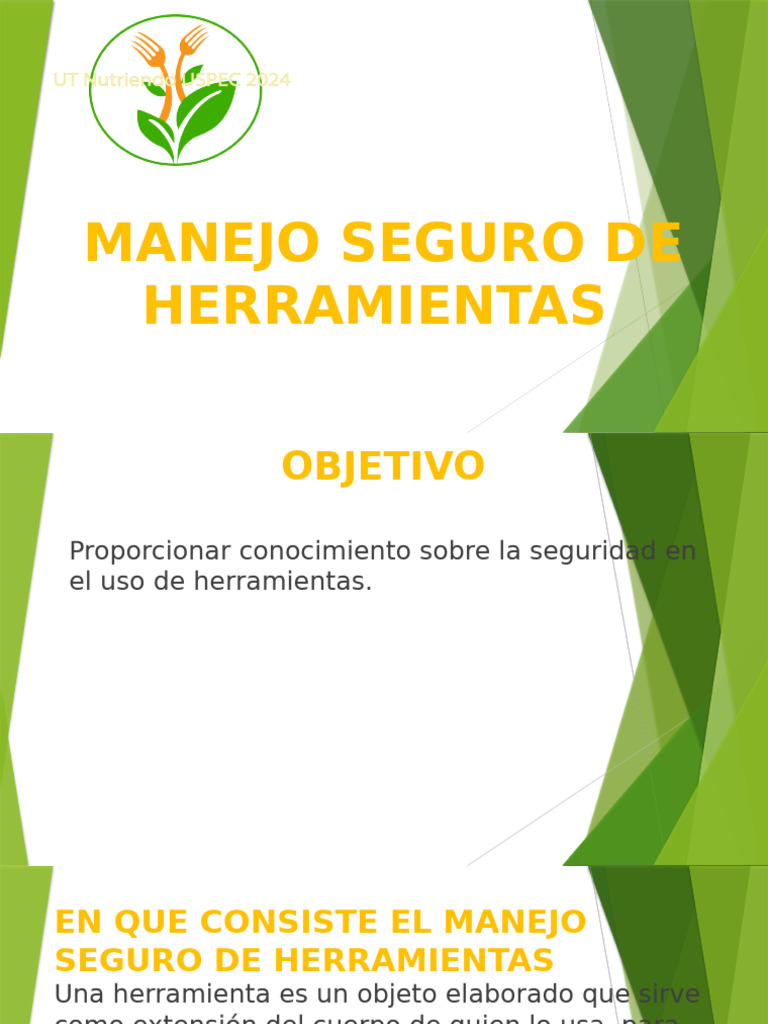 Seguridad en el Manejo de Herramientas | PDF