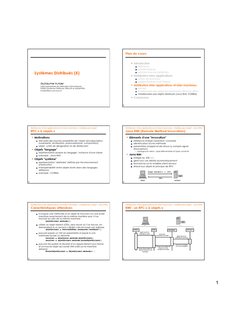 Introduction à Java RMI et Middleware | PDF | Middleware | Java ...