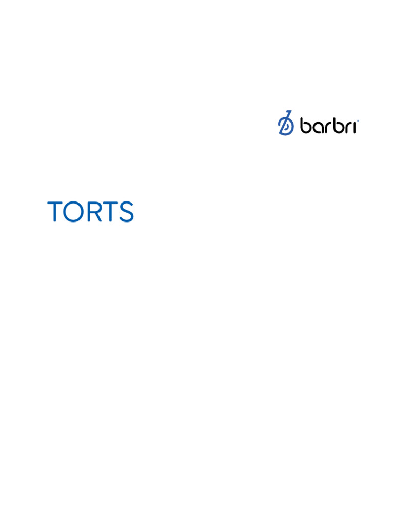 barbri-torts-outline-pdf-legal-liability-negligence