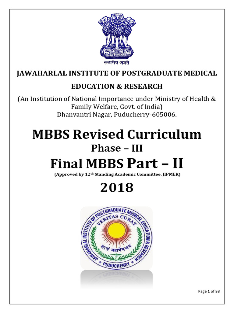 Curriculum Final MBBS Part II | PDF | Pregnancy | Childbirth