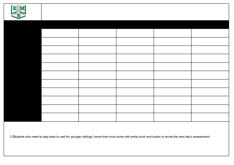 First Term Assessment Schedule 2024-25 | PDF