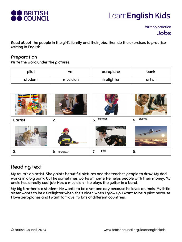 LearnEnglishKids-Writing-practice-level-2-jobs | PDF | Languages ...