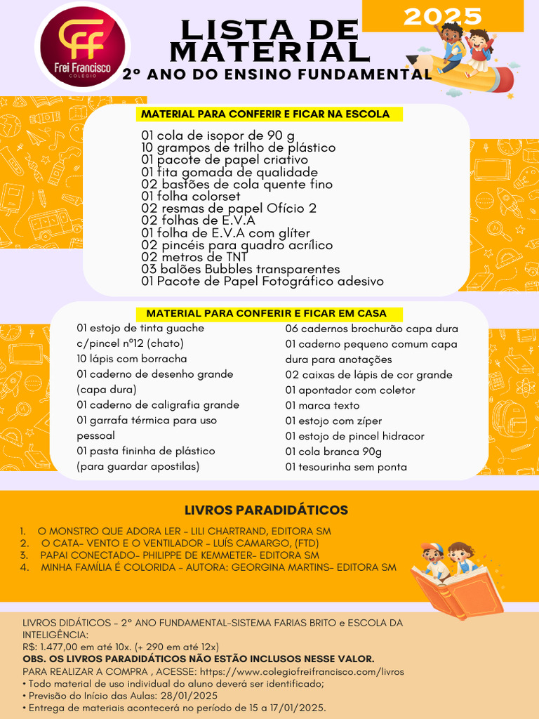 Material Escolar 2º Ano Fundamental | PDF