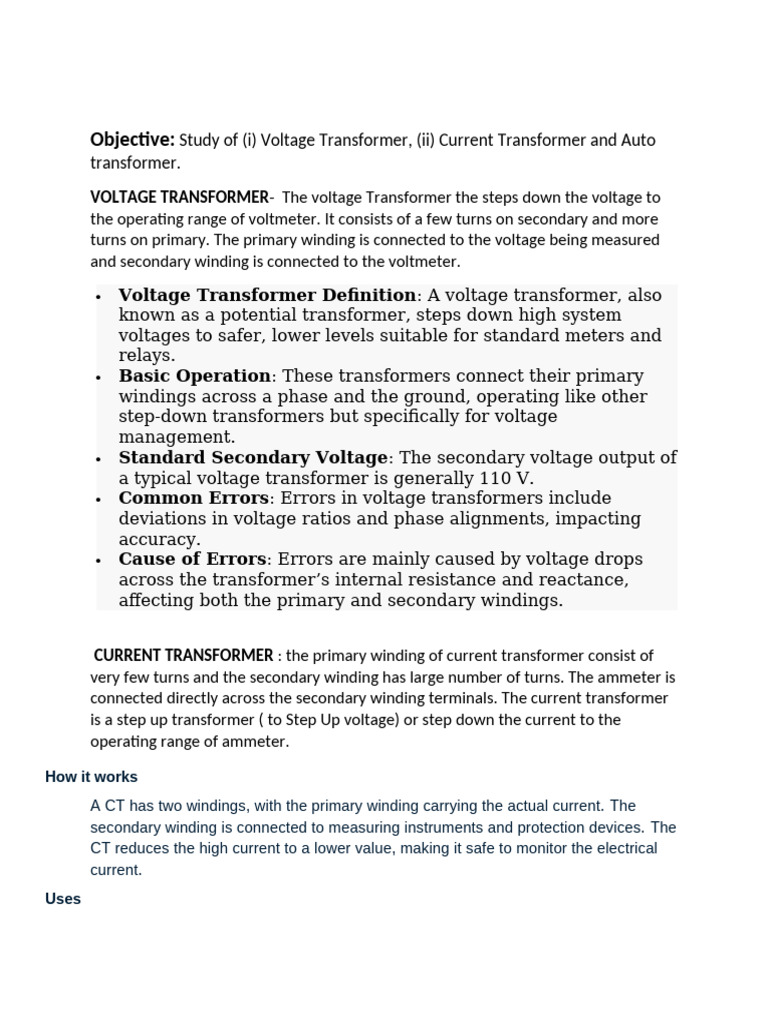 E.tech practical | PDF | Transformer | Voltage