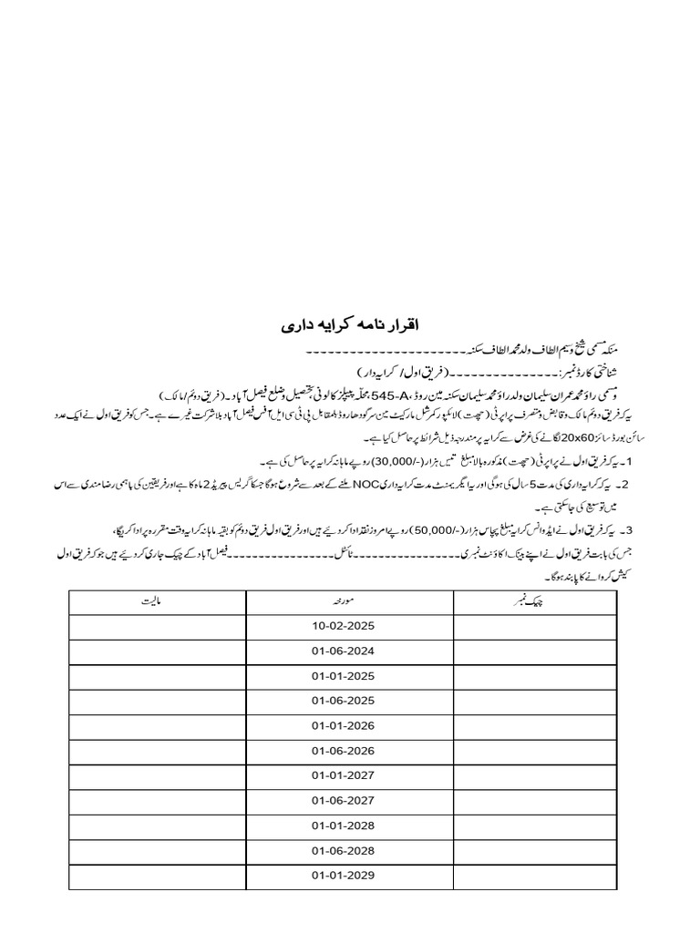 Rent Aggrement Imran Rao | PDF