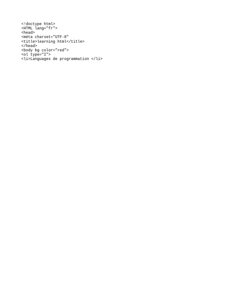 Apprendre html pdf