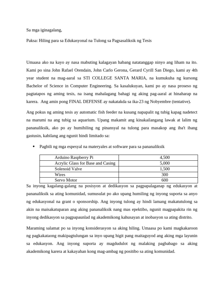 Letter PY | PDF