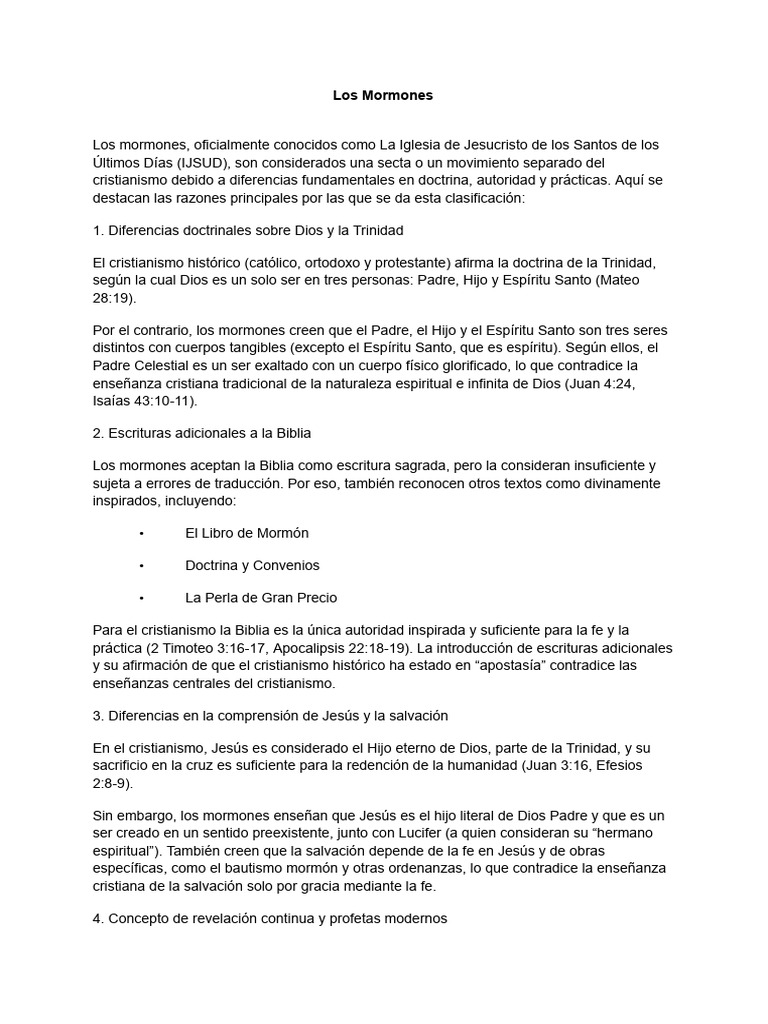 Mormones | PDF | Movimiento Santo de los Últimos Días | Salvación