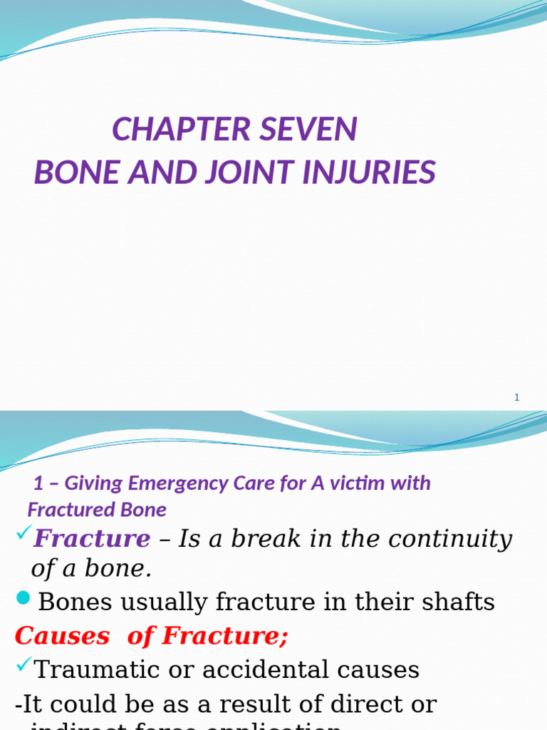 Emergency Care for Fractures | PDF | Arm | Clinical Medicine