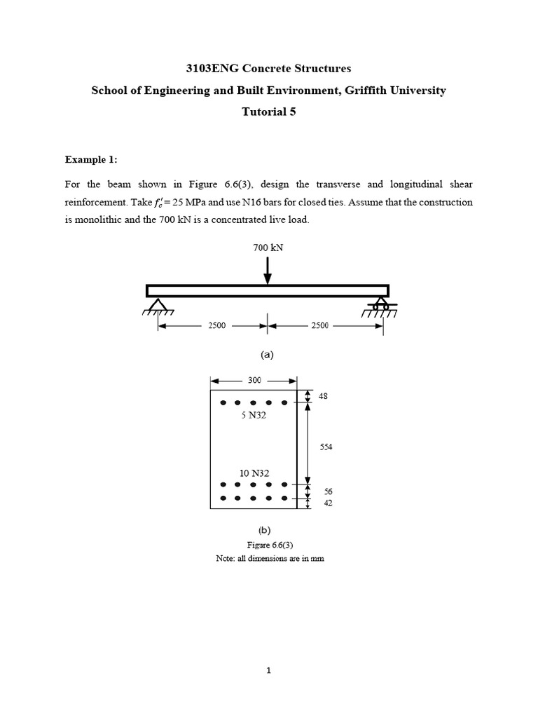 Concrete Beam Shear Reinforcement Design | PDF