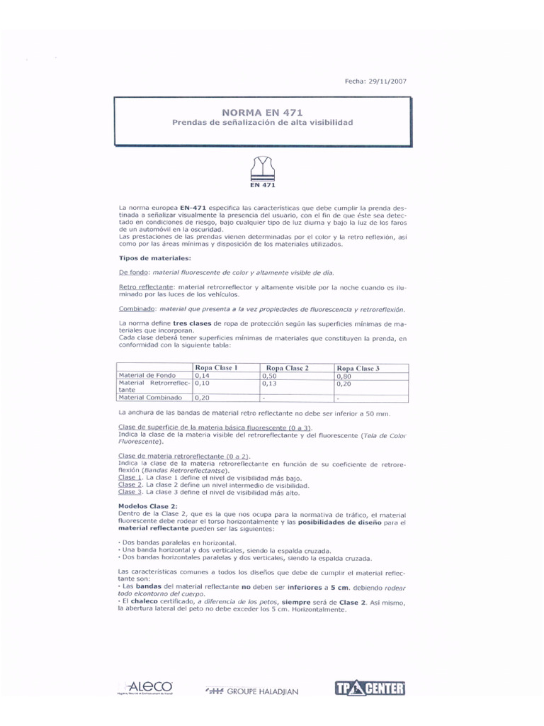 Norma EN 471. | PDF