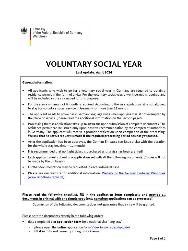 FSJ Visa Application Guidelines for Germany | PDF | Travel Visa | Passport