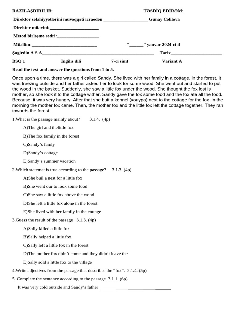 Variant - A.docx - M - M (1) 7ci Sinif | PDF