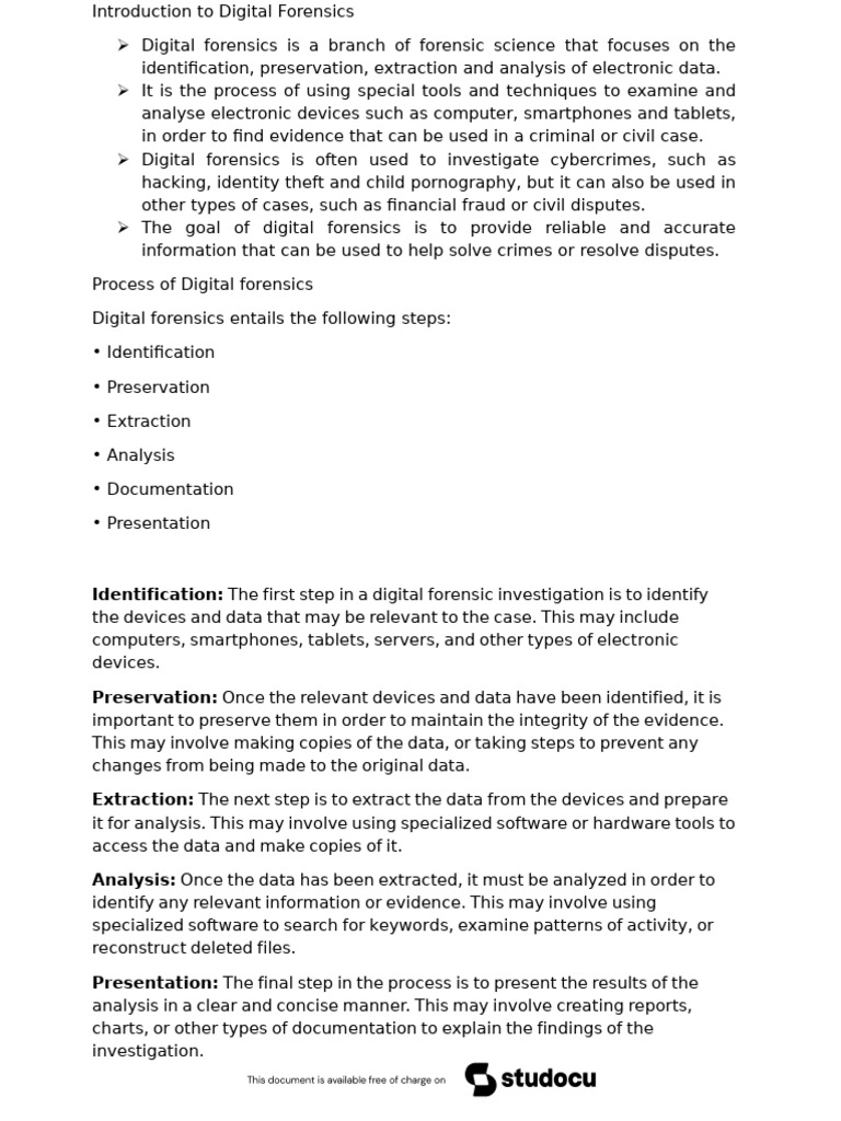 Digital Forensics Overview and Techniques | PDF | Computer Forensics ...